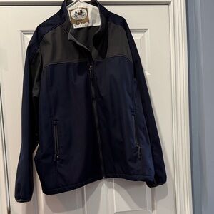 Men's Navy and Black Windbreaker